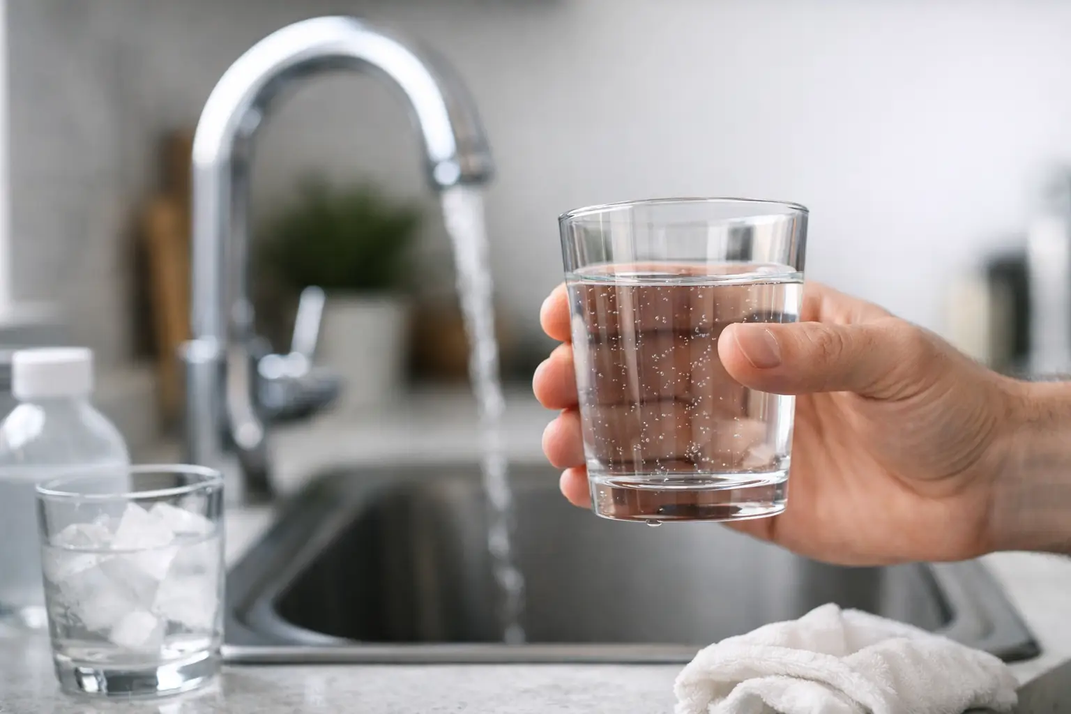 Agua con sabor a cloro en casa: qué hacer