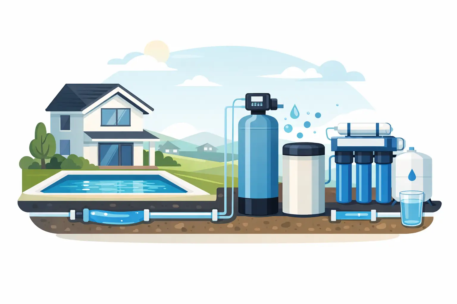Sistema de tratamiento de agua residencial