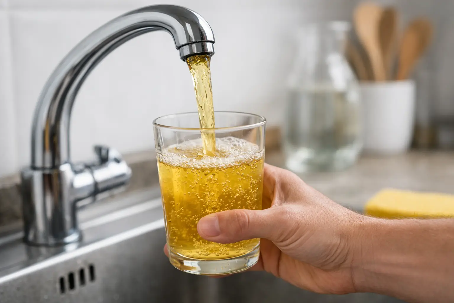 Por qué sale agua amarilla y qué hacer en casa